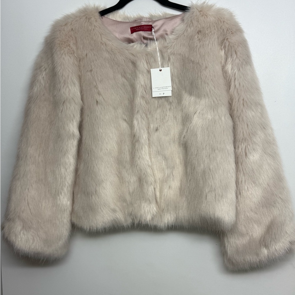 NWT n:PHILANTHROPY Women's Rihanna Jacket Faux Pink Fur Size M